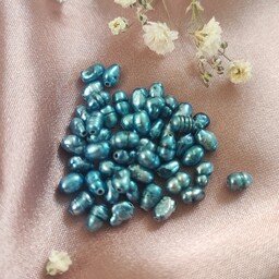 مروارید پرورشی طبیعی صدفی  اصل رنگ آبی بسیار کمیاب
