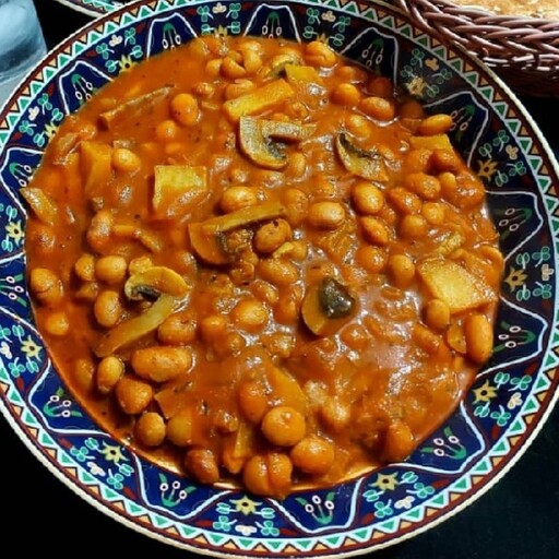 خوراک لوبیا چیتی و قارچ 400 گرمی