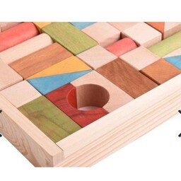 اسباب بازی بریکس چوبی 40 قطعه جعبه ی سپتا