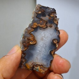 اسلایس سنگ راف عقیق سلیمانی سه بعدی ژئودی صد در صد طبیعی کد 18754