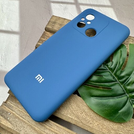 قاب گوشی Redmi 12C - Poco C55 - Redmi 11A شیائومی سیلیکونی پاک کنی اورجینال داخل پارچه ای رنگ آبی اقیانوسی کد 18390