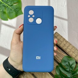 قاب گوشی Redmi 12C - Poco C55 - Redmi 11A شیائومی سیلیکونی پاک کنی اورجینال داخل پارچه ای رنگ آبی اقیانوسی کد 18390