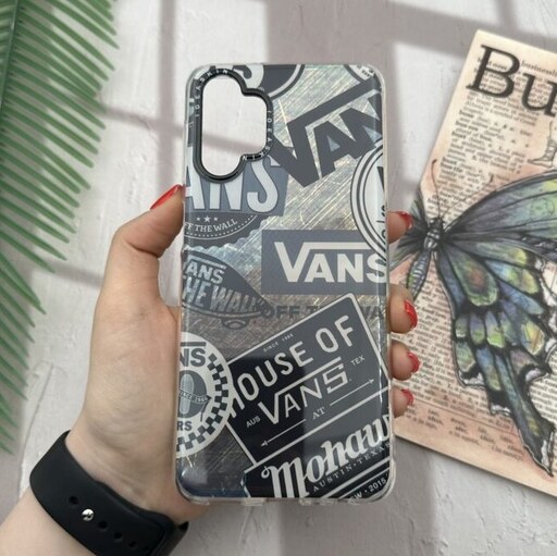 قاب گوشی Galaxy A13 4G - Galaxy A04S سامسونگ ضد ضربه هولوگرامی یانگ کیت Unique Case طرح VANS کد 24678