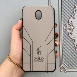 قاب گوشی Redmi 8A شیائومی چرمی دور ژله ای POLO لاکچری طوسی کد 77603