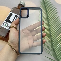 قاب گوشی Galaxy A05 سامسونگ دور سیلیکونی CASE PRO اورجینال شفاف متال سرمه ای کد 23342