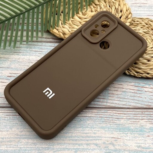 قاب گوشی Redmi 12C-Poco C55-Redmi 11A شیائومی سیلیکونی اورجینال Solid Case ضد ضربه محافظ لنز دار نسکافه ای کد 90574