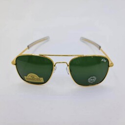 عینک آفتابی امریکن اپتیکال AO  شیشه سبز فریم طلایی