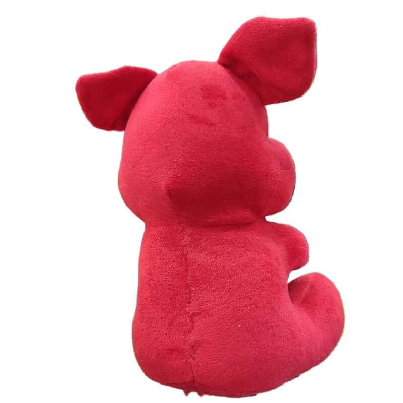 عروسک پولیشی خوک قرمز قلب به دست 27 سانتی