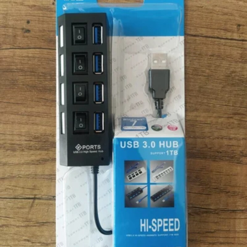 HI-SPEED 4 Port هاب یو اس بی USB 3.0 چهار پورت 