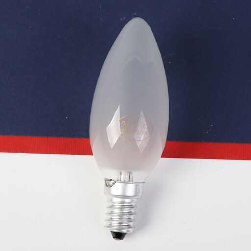 لامپ رشته ای شمعی 60 وات ام وی سی مدل مات پایه E14 بسته 5 عددی