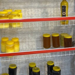  عسل گون کوهی ظرف 1400 گرمی بسیار مقوی از دل طبیعت ضمانت کیفیت و طعم 