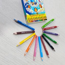 مداد رنگی کوتاه 12 رنگ جمکران  (آریا)
