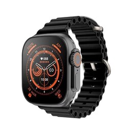 ساعت هوشمند مدل T10 ultra طرح اپل همراه با شارژر مگنتی در دو رنگ بند نارنجی و مشکی