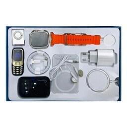 پک ساعت هوشمند dazl X70 Plus به همراه یک عدد گوشی و ایرپاد و MP3 پلیر و پاوربانک و آداپتور و کابل و شارژر سکه ای