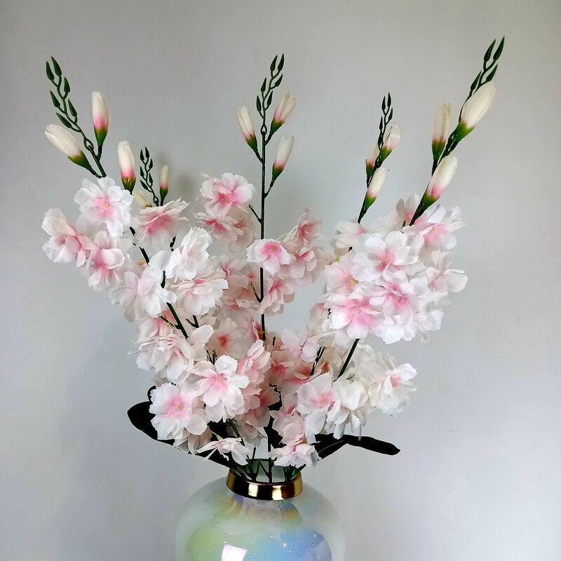 گل شکوفه هلو مصنوعی وارداتی مدل بوته ای (عالیجناب)