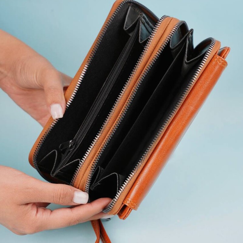 کیف پول زنانه جادار و زیبا رنگی 
