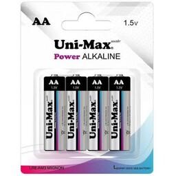 باتری قلمی یونی مکس مدل power Alkaline  بسته چهار عددی Uni-max Power Alkaline AA battery 