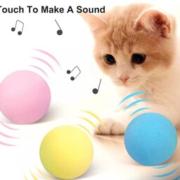 توپ موزیکال لمسی گربه با کت نیپ