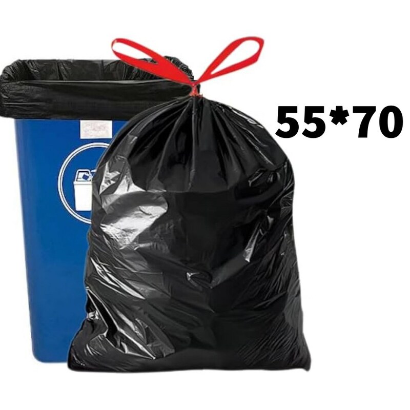 کیسه زباله بنددار متوسط مشکی - مناسب سطل آشپزخانه کوچیک - بدون نشتی