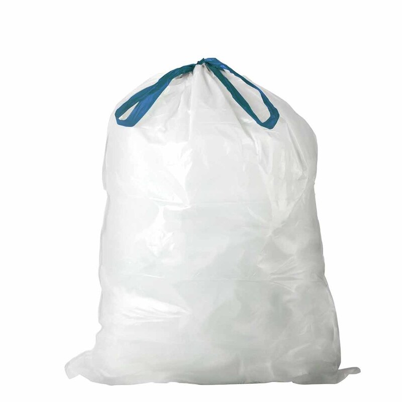 کیسه زباله بنددار متوسط سفید - سایز 55 در 70 - مناسب منزل - مصارف بهداشتی