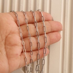 زنجیر استیل رنگ ثابت تضمینی ضدحساسیت ضد آب  زنجیر نقره زنجیر مردانه زنجیر گردنبند زنجیر ماری