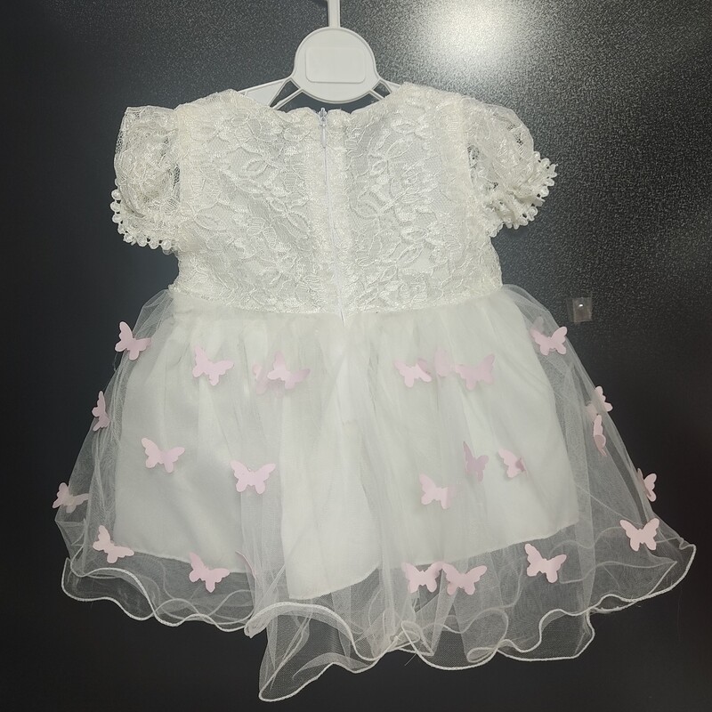 سارافون پروانه ای نوزادی مناسب تا 3 سال،لباس مجلسی نوزادی،لباس بچگانه،سارافون نوزادی
