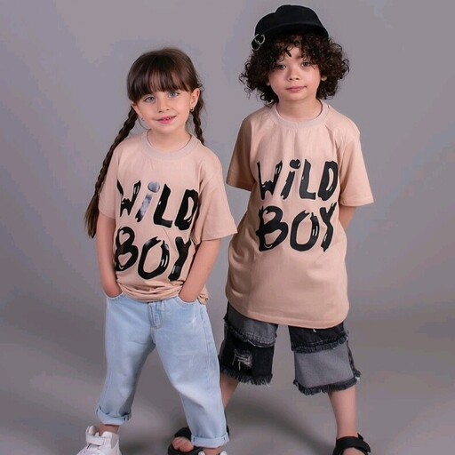 تیشرت اسپرت مدل wild boy جنس نخ پنبه ترک،دخترانه و پسرانه