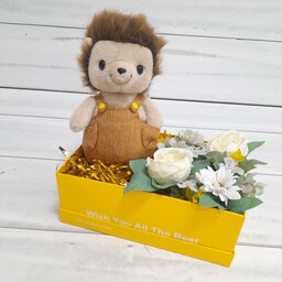 باکس گل آرایی شده و عروسک