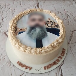 کیک تصویری مردانه کیک روز پدر کیک خامه ای نسکافه ای با فیلینگ مخصوص ارسال پس کرایه