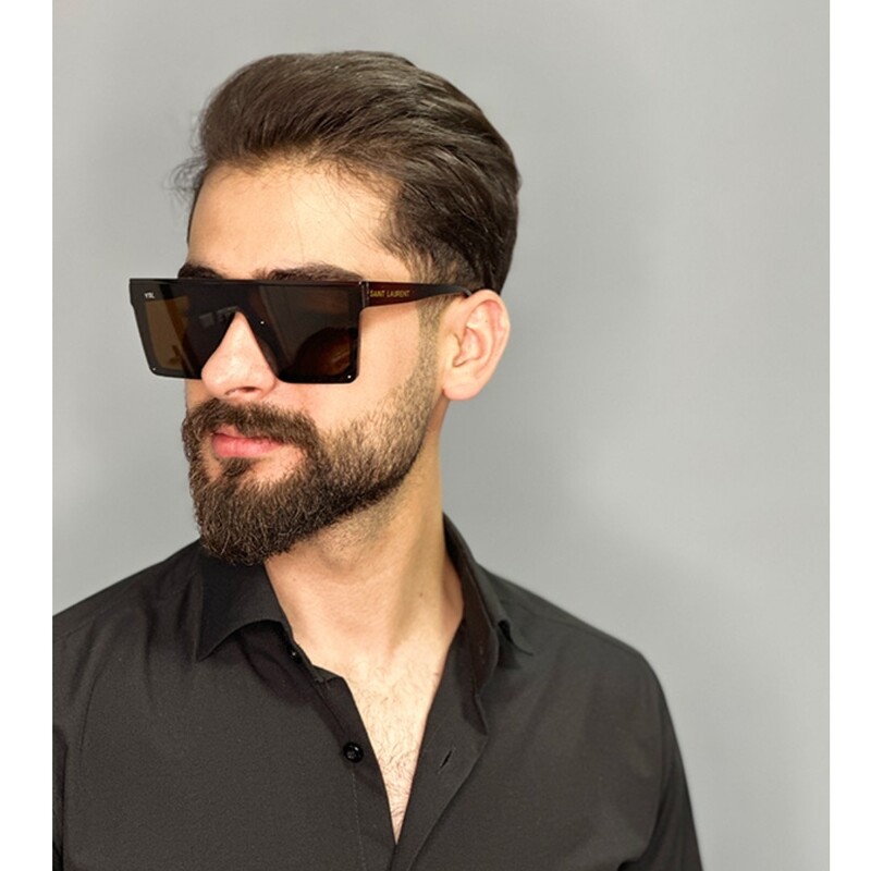 عینک افتابی مردانه مستطیلی مدل ysl یووی 400 ارسال رایگان