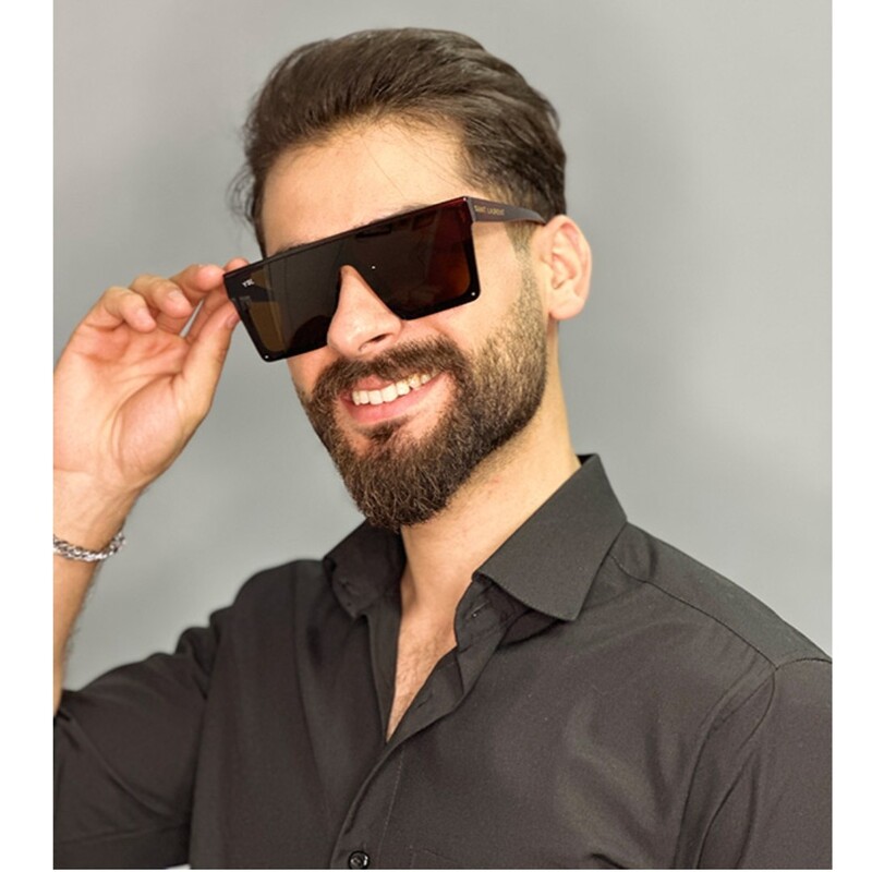 عینک افتابی مردانه مستطیلی مدل ysl یووی 400 ارسال رایگان