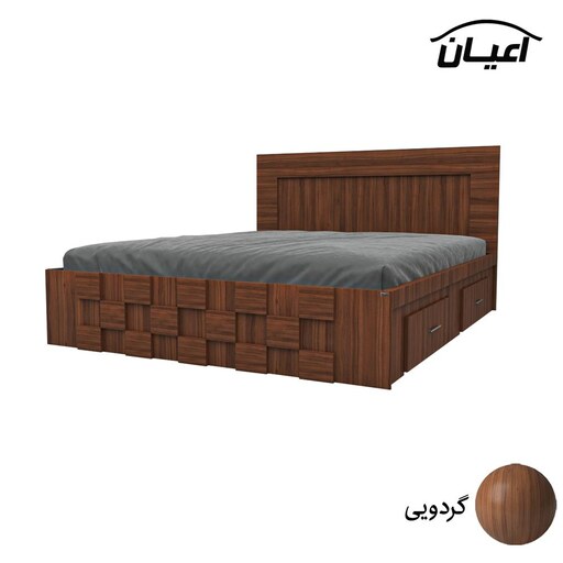 تخت خواب دونفره اعیان مدل FH615 سایز 160x200 سانتی متر(ارسال با باربری.هزینه ارسال پس کرایه)