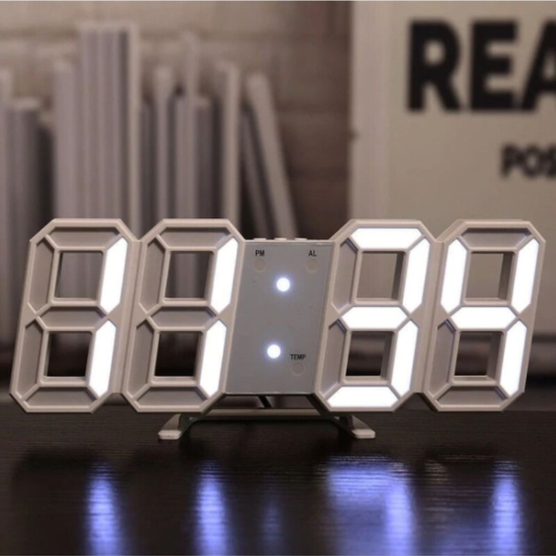 ساعت رومیزی دیجیتال مدل عددی رنگ آبی