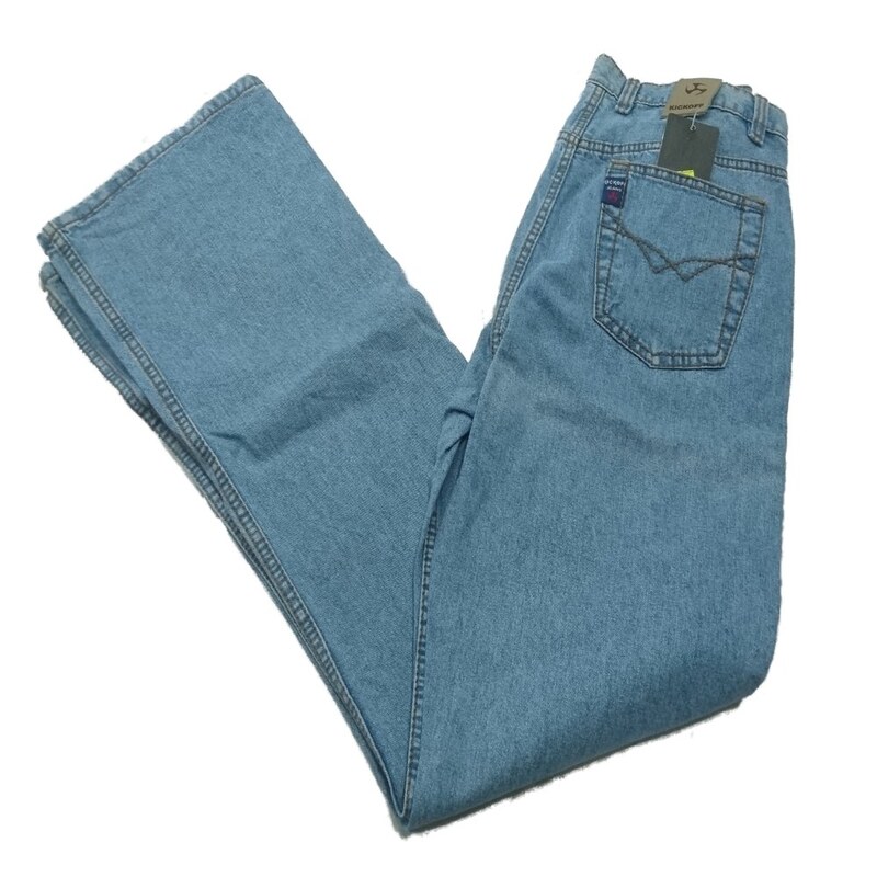 شلوار جین مردانه برند KICKOFF (سایز 32 خارجی معادل 42 ایرانی) (مدل دمپا) (توضیحات دارد)