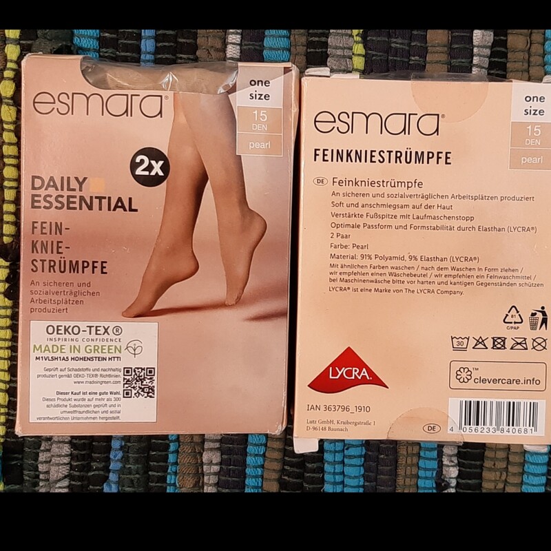 جوراب نازک پارازین رنگ پا زنانه اسمارا esmara آلمان با ضخامت 15 (ارسال رایگان)