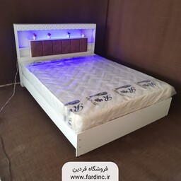 تخت خواب دو نفره (عرض 160) مدل آلیا - رنگبندی 50 عددی