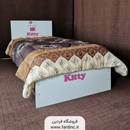 تخت خواب یک نفره (عرض 90) مدل کیتی - رنگبندی 20 عددی