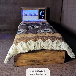 تخت خواب یک نفره کینگ (عرض 120) مدل تیدا - رنگبندی 20 عددی