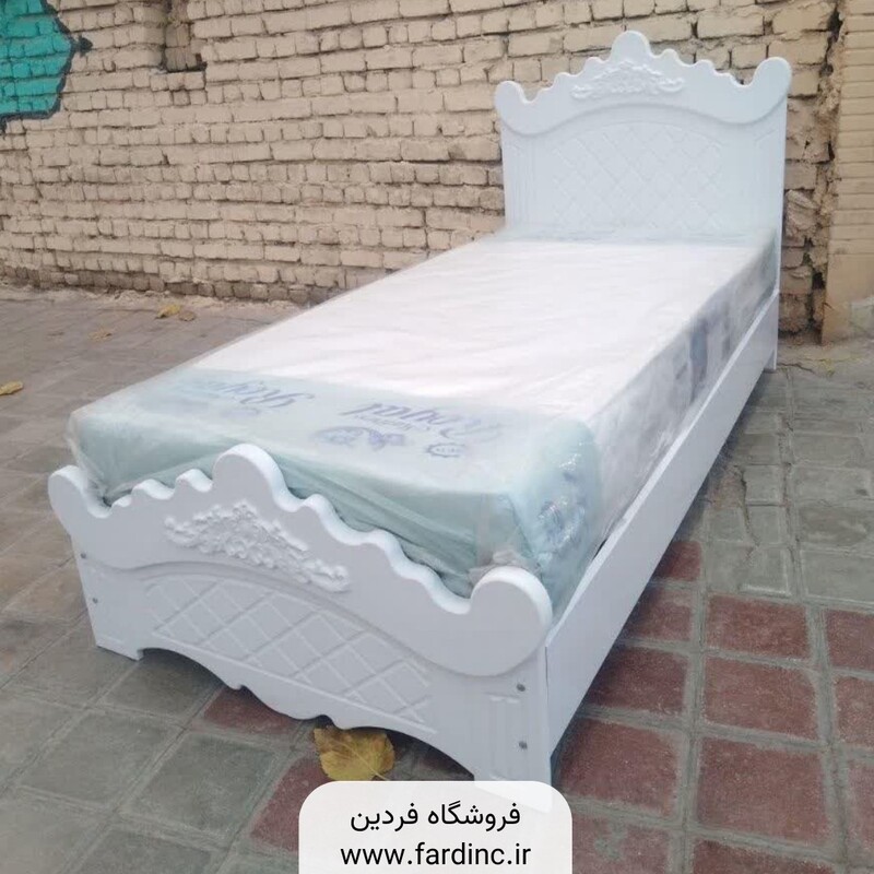 تخت خواب یک نفره کینگ (عرض 120) مدل ریرا - رنگبندی 20 عددی