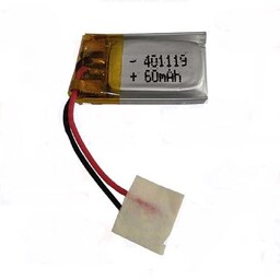 باتری لیتیوم پلیمر 3.7 ولت 60میلی آمپر LiPo-MX-401119-60mAh