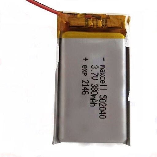 باتری لیتیوم پلیمر 3.7 ولت 380 میلی آمپر
