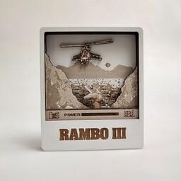 تابلو چوبی دکوراتیو رامبو (RAMBO III)- 5 لایه
