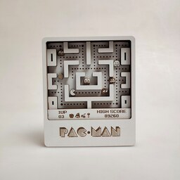 تابلو چوبی دکوراتیو پک من (Pacman)- 5 لایه