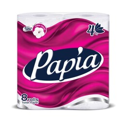 دستمال توالت 8قلو(4لایه) پاپیا 