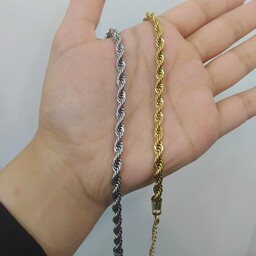 دستبند طنابی استیل