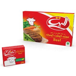 عصاره گوشت گوساله الیت.  پودر فشرده حاوی عصاره گوشت گوساله الیت. 80 گرم. ( حاوی 8 بسته 10 گرمی ). مسیح مارکت