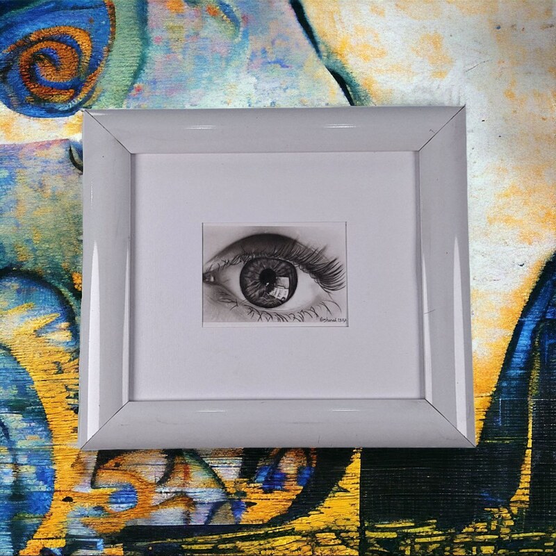 تابلو نقاشی سیاه قلم مدل چشم زیبا کد  Paryia-03
