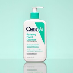 فوم شست و شوی صورت سراوی آمریکا فومینگ CeraVe مناسب برای پوست نرمال تا چرب CeraVe Foaming Facial Cleanser For Normal  