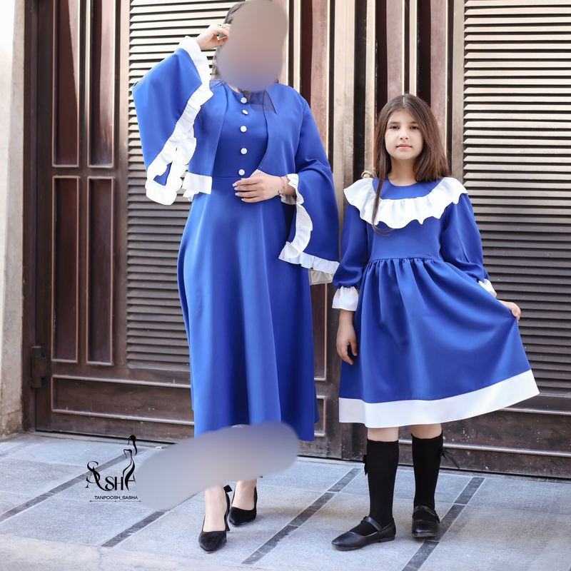 لباس مجلسی مادر دختری کت و سارافون زنانه و پیراهن دخترانه