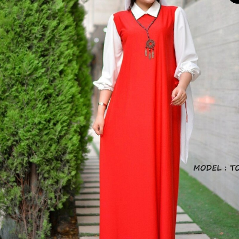 مانتو عبایی پیراهن بلند دورنگ ابروبادی زنانه بدون کمربند رنگ بندی دوخت سفارشی مطابق با سایز و رنگ دلخواه شما